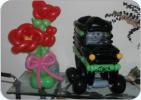 Balloon Monster truck and roses