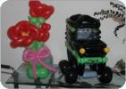 Balloon Monster truck and roses